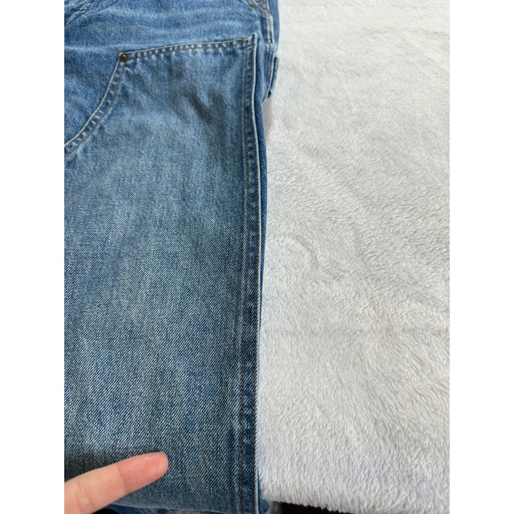 Denim Forum Carpenter Jeans Womens 25 Blue Lo-Rise Loose Double Knee Utility - Picture 4 of 8